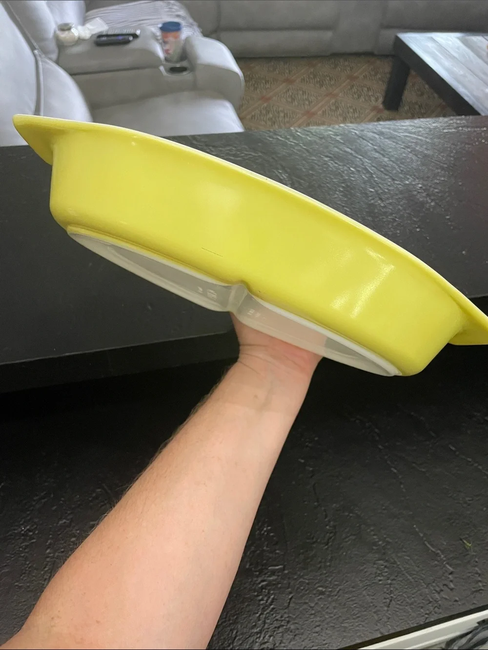 Pyrex Divided Yellow Ceramic Serving Dish - Bright Yellow Home Accent 1 1/2 Qt